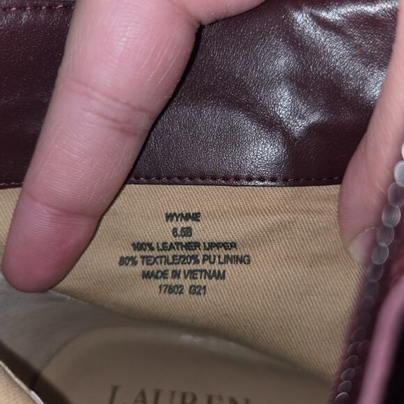 Ralph Lauren Women's Wynne Ankle Boots Size 6.5B Suede Leather Bordeaux Wine - Picture 7 of 10